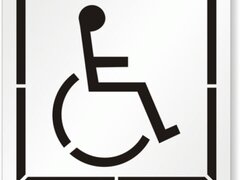 Sablon pentru asfalt si beton persoane cu handicap